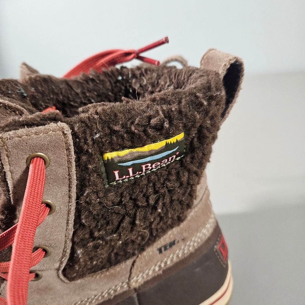 LL Bean Winter Boots Womens 8 Brown Primaloft Insulated TEK2.5 Duck Boots - Picture 3 of 7